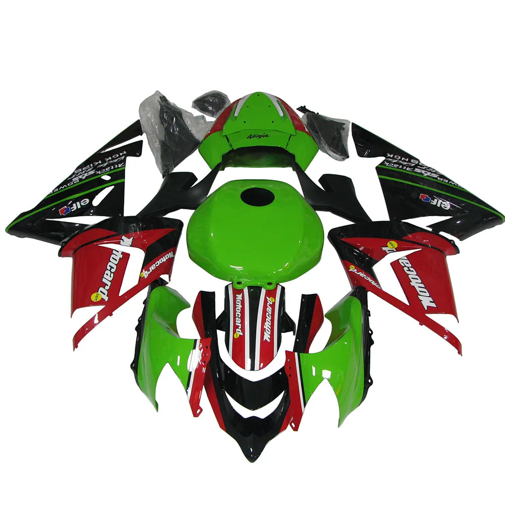 Kawasaki ZX-10R 2004-2005 Red Green Black No. 21 Edition front fender without logos