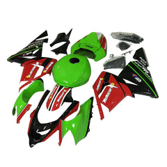 Kawasaki ZX-10R 2004-2005 Red Green Black No. 21 Edition left side fairing panel without logos