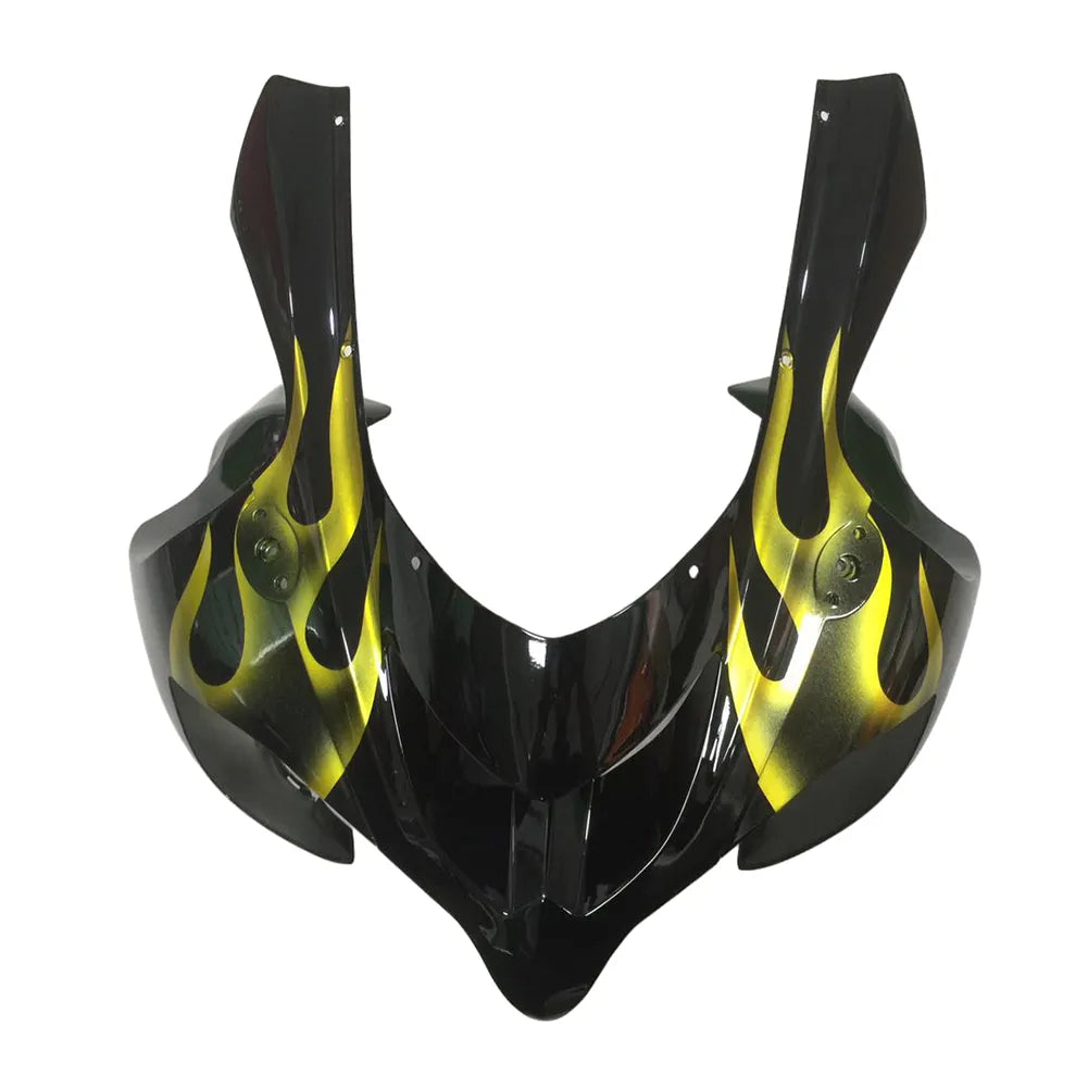 Kawasaki ZX-10R 2004-2005 Gold Flame Style A front nose fairing without logos