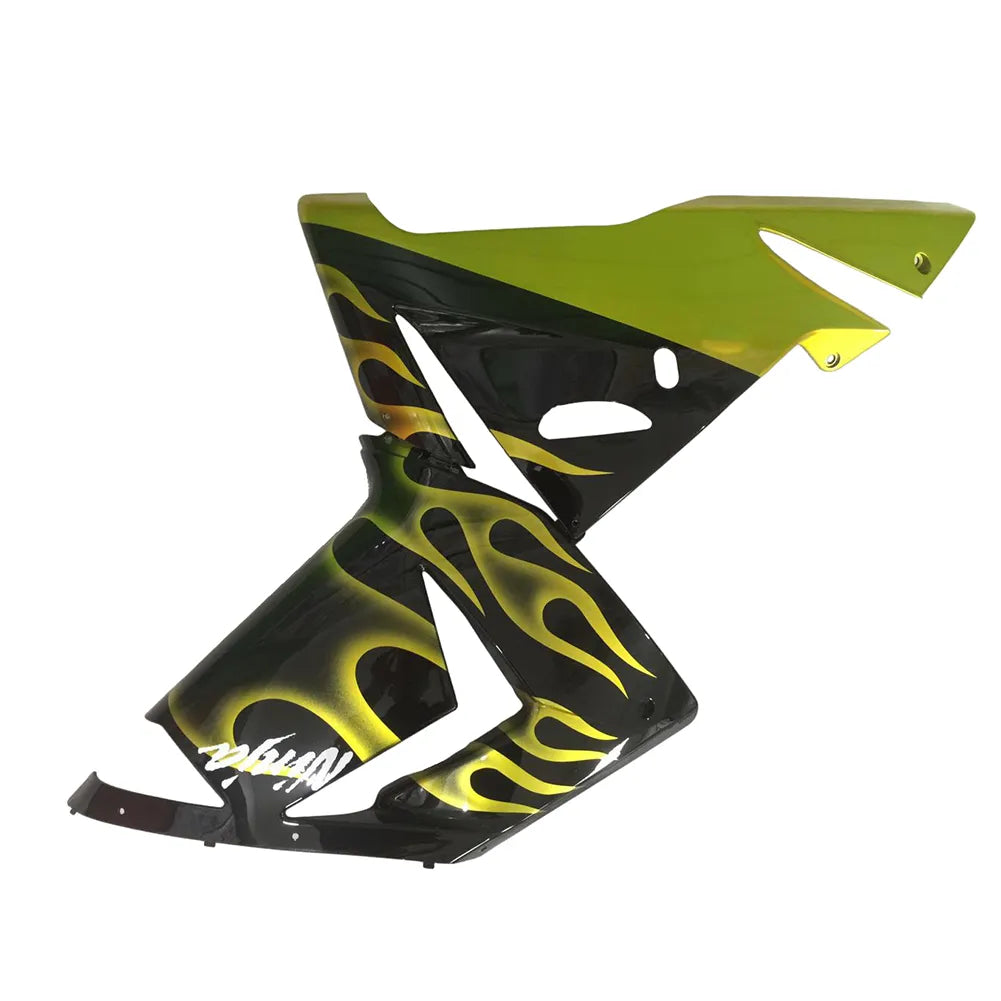 Kawasaki ZX-10R 2004-2005 Gold Flame Style A left side fairing panel without logos