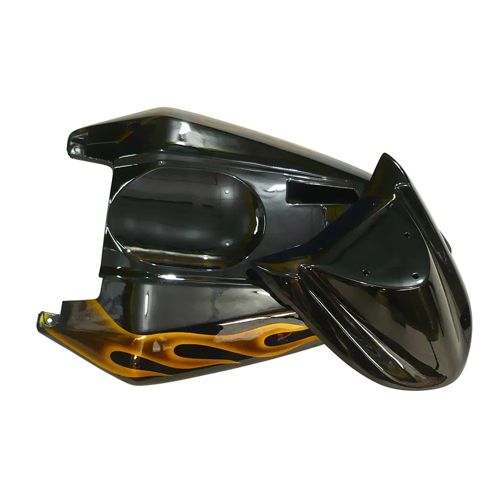 Kawasaki ZX-10R 2004-2005 Gold Flame Style B fairing component detail without logos-image 1