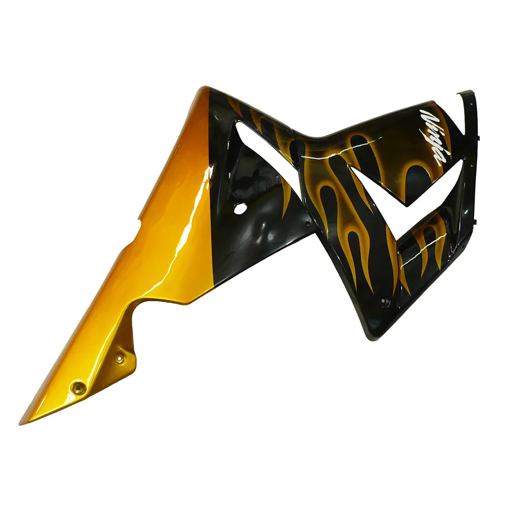 Kawasaki ZX-10R 2004-2005 Gold Flame Style B fairing component detail without logos-image 4