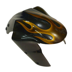 Kawasaki ZX-10R 2004-2005 Gold Flame Style B left side fairing panel without logos
