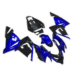Kawasaki ZX-10R 2004-2005 Blue Black full fairing kit front layout without logos