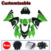 Kawasaki ZX-10R 2004-2005 Green Black Green Claw Fairing Kit without Logos