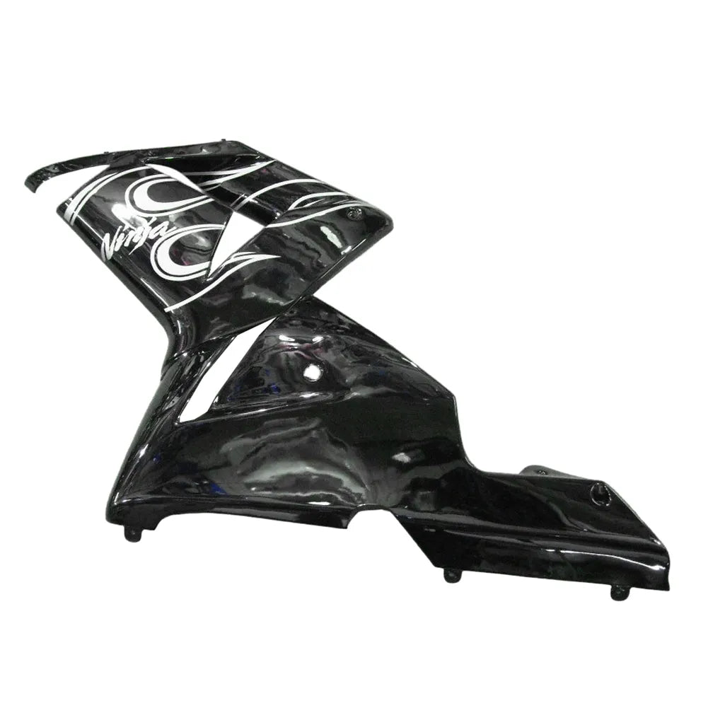 Kawasaki ZX-10R 2004-2005 Black White Flame front nose fairing without logos