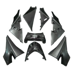 Kawasaki ZX-10R 2004-2005 Black White Flame tail fairing side panel without logos