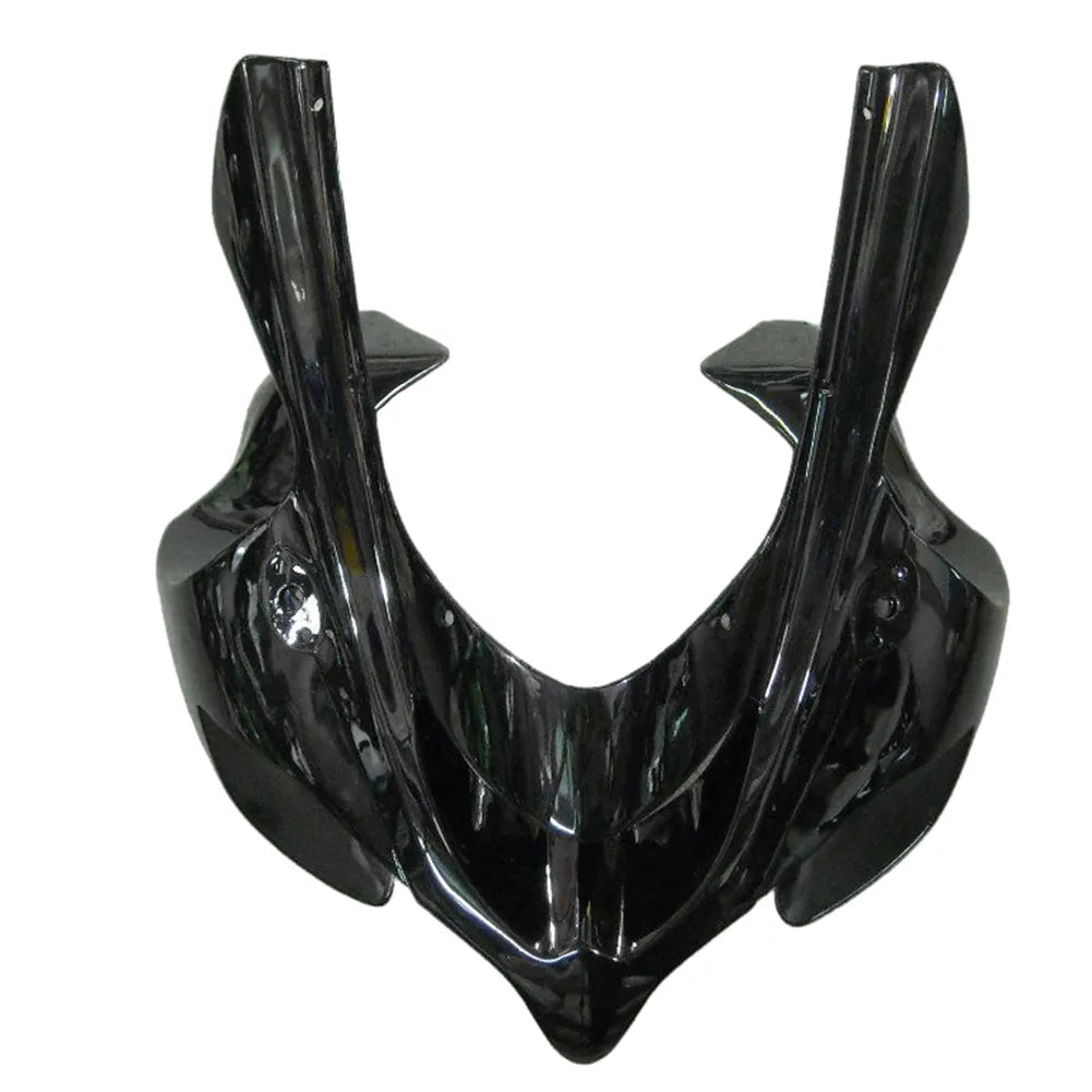 Kawasaki ZX-10R 2004-2005 Black White Flame fairing component detail without logos-image 2