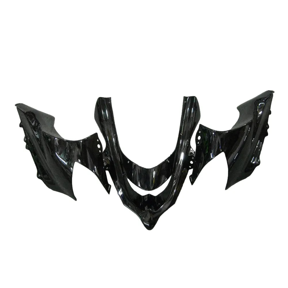 Kawasaki ZX-10R 2004-2005 Black White Flame fairing component detail without logos-image 3