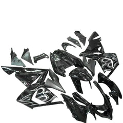 Kawasaki ZX-10R 2004-2005 Black White Flame front fender without logos