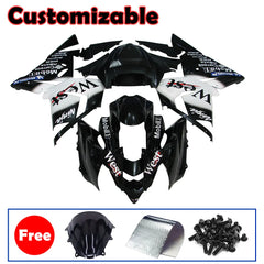 Kawasaki ZX-10R 2004-2005 WEST Edition Style A full fairing kit with accessories without logos