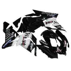 Kawasaki ZX-10R 2004-2005 WEST Edition Style A full fairing kit component layout without logos