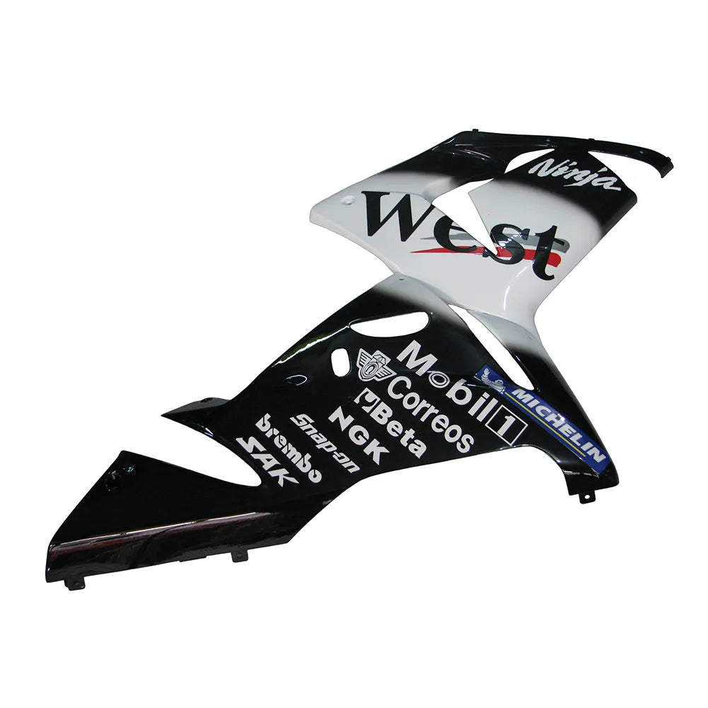 Kawasaki ZX-10R 2004-2005 WEST Edition Style A fairing kit side layout without logos-image 2