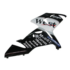 Kawasaki ZX-10R 2004-2005 WEST Edition Style A fairing kit side layout without logos-image 2