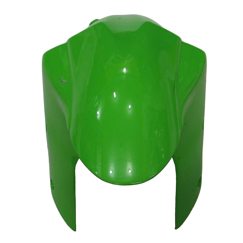 Kawasaki ZX-10R 2004-2005 Matte Black Green No-Letter front nose fairing without logos