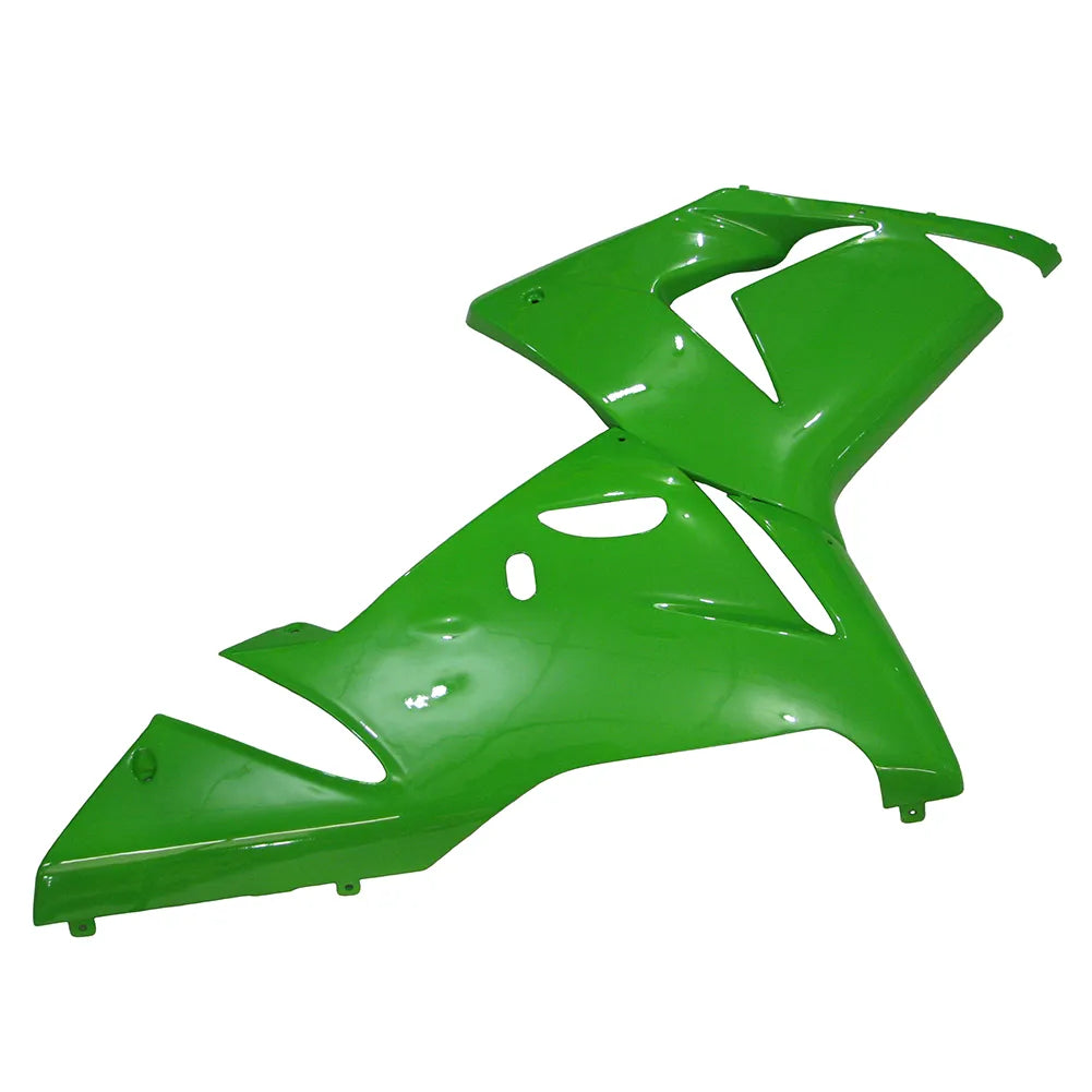Kawasaki ZX-10R 2004-2005 Matte Black Green No-Letter fuel tank cover without logos
