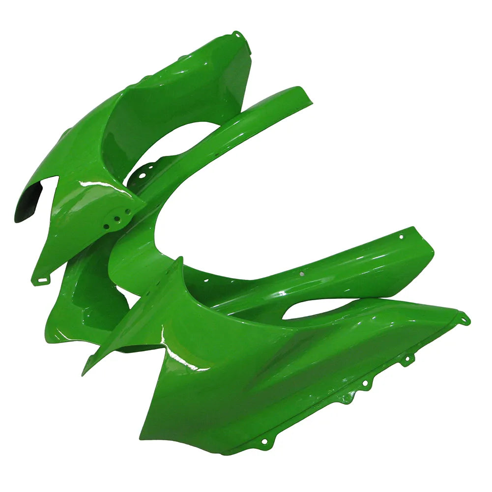 Kawasaki ZX-10R 2004-2005 Matte Black Green No-Letter tail fairing side panel without logos