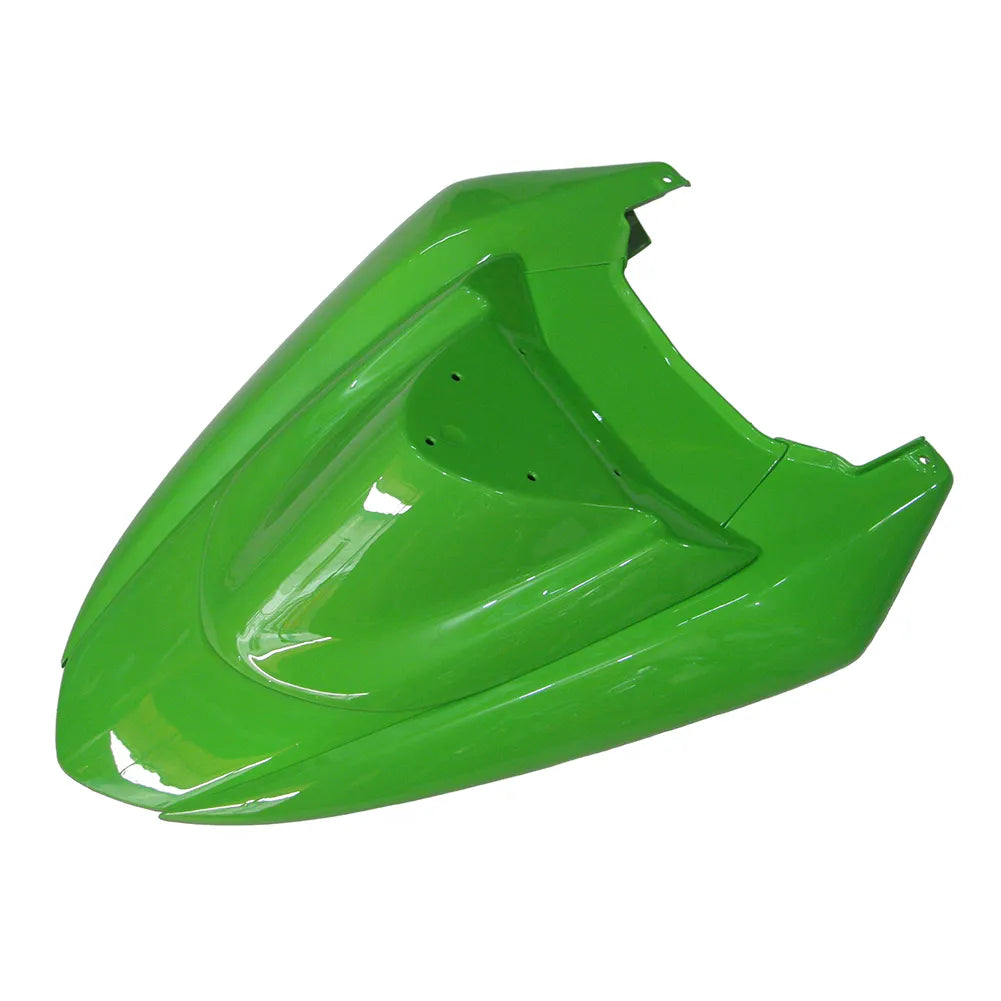 Kawasaki ZX-10R 2004-2005 Matte Black Green No-Letter fairing component detail without logos-image 1
