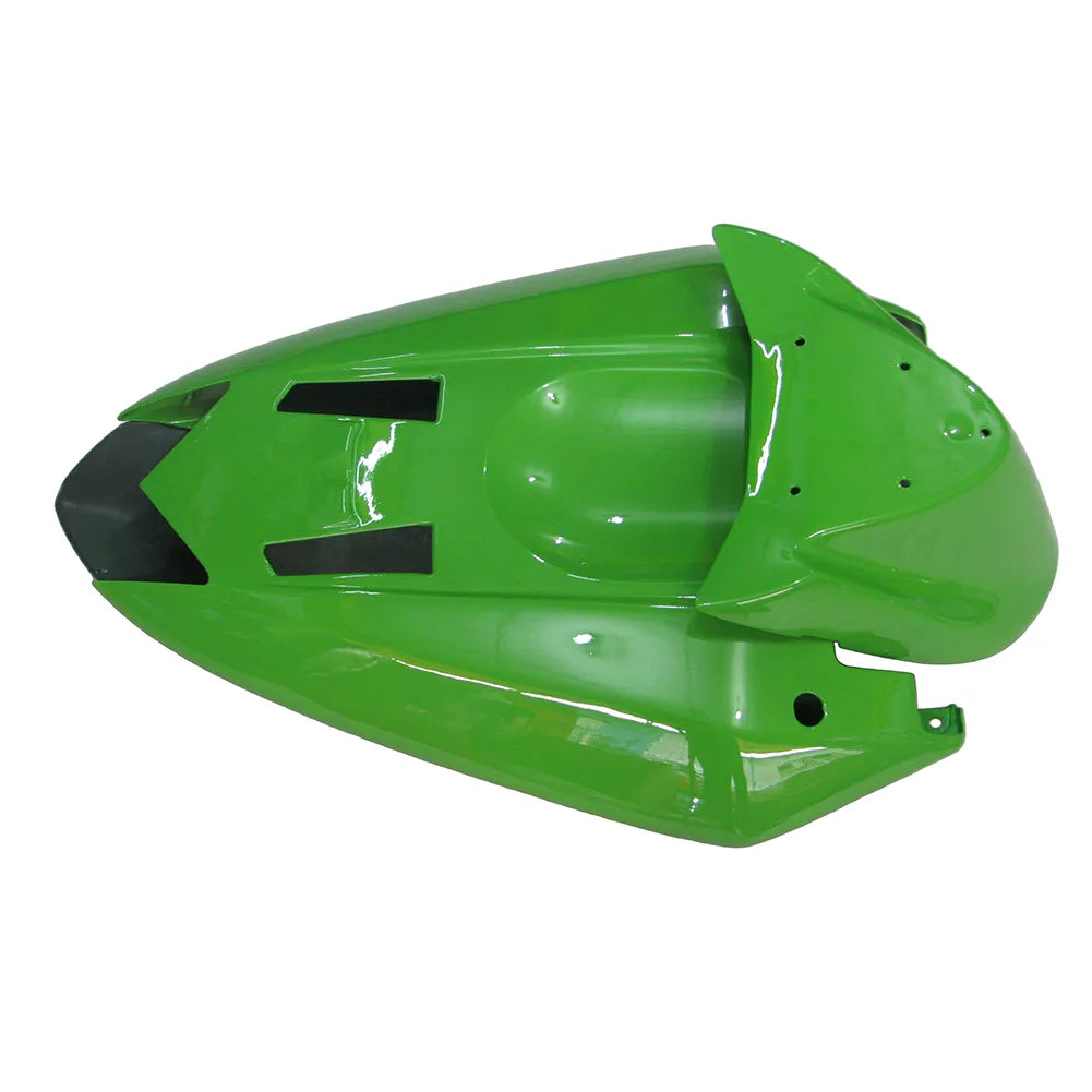 Kawasaki ZX-10R 2004-2005 Matte Black Green No-Letter fairing component detail without logos-image 3