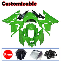 Kawasaki ZX-10R 2004-2005 Matte Black Green No-Letter full fairing kit with accessories without logos
