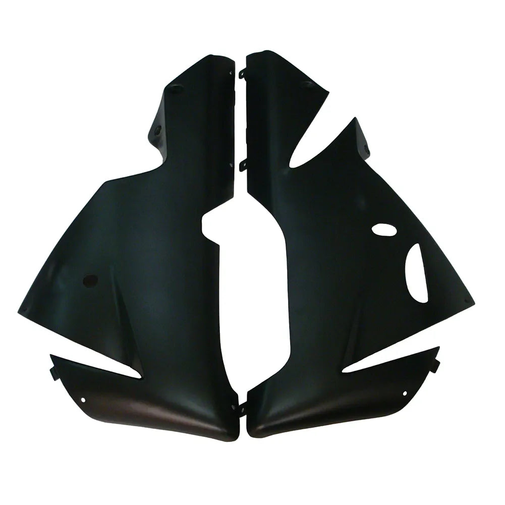Kawasaki ZX-10R 2004-2005 Matte Black Green Lettered Style A front nose fairing without logos