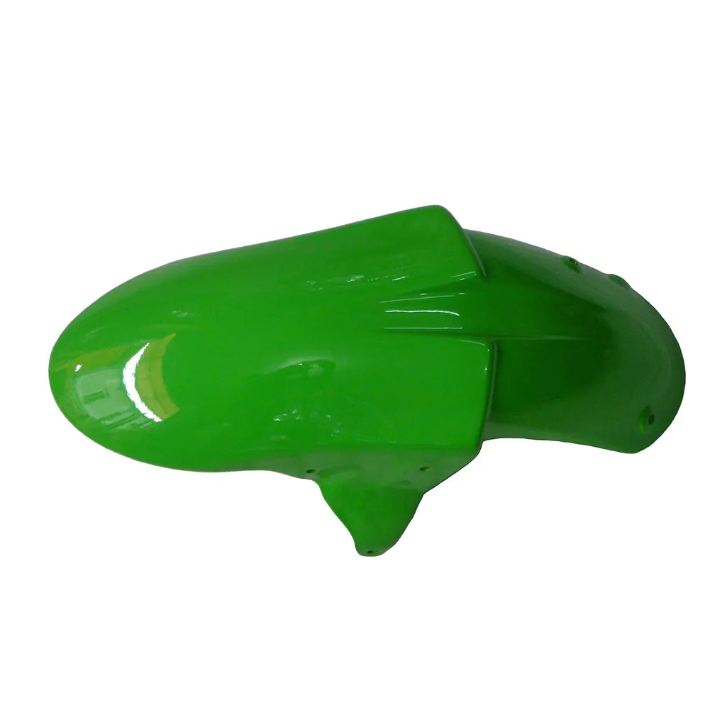 Kawasaki ZX-10R 2004-2005 Matte Black Green Lettered Style A fairing component detail without logos-image 2