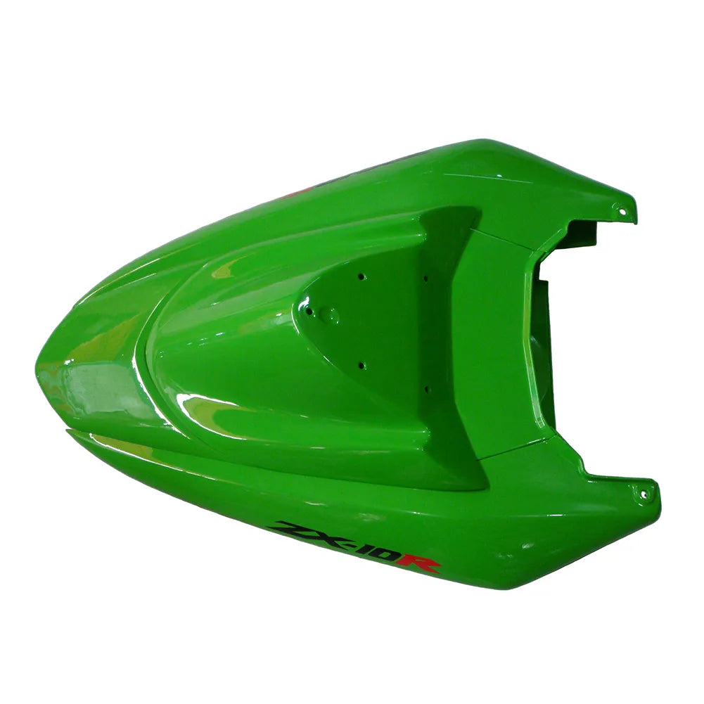 Kawasaki ZX-10R 2004-2005 Matte Black Green Lettered Style A fairing component detail without logos-image 5