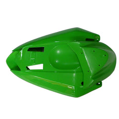 Kawasaki ZX-10R 2004-2005 Matte Black Green Lettered Style A fairing kit component detail without logos