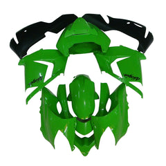 Kawasaki ZX-10R 2004-2005 Matte Black Green Lettered Style A tail fairing panel without logos