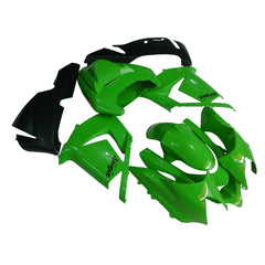 Kawasaki ZX-10R 2004-2005 Matte Black Green Lettered Style A front fender without logos