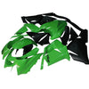 Kawasaki ZX-10R 2004-2005 Matte Black Green Lettered Style B Fairing Kit without Logos