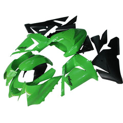 Kawasaki ZX-10R 2004-2005 Matte Black Green Lettered Style B front fender without logos