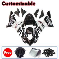Kawasaki ZX-10R 2004-2005 WEST Edition Style B full fairing kit with accessories without logos