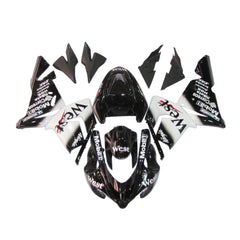 Kawasaki ZX-10R 2004-2005 WEST Edition Style B full fairing kit component layout without logos