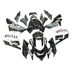 Kawasaki ZX-10R 2004-2005 WEST Edition Style C full fairing kit front layout without logos