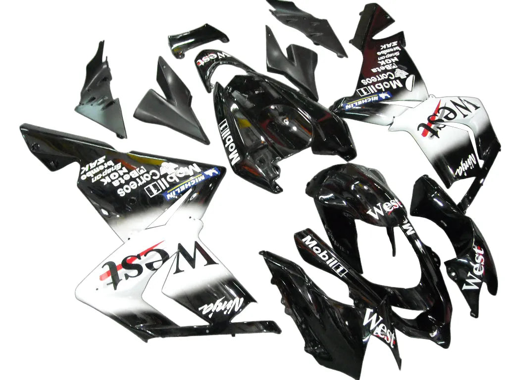 Kawasaki ZX-10R 2004-2005 WEST Edition Style C fairing kit side layout without logos-image 1