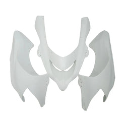 Kawasaki ZX-10R 2004-2005 Plain White Style B full fairing kit front layout without logos