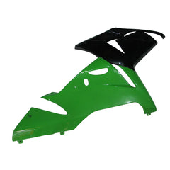 Kawasaki ZX-10R 2004-2005 Gloss Black Green fairing kit side layout without logos-image 2