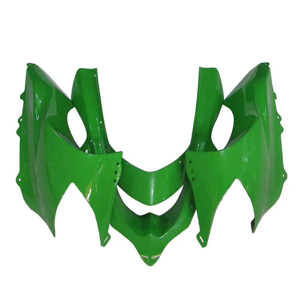 Kawasaki ZX-10R 2004-2005 Gloss Black Green left side fairing panel without logos