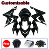 Kawasaki ZX-10R 2004-2005 Gloss Black and Matte Black Lettered Fairing Kit without Logos