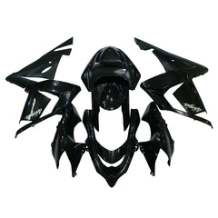 Kawasaki ZX-10R 2004-2005 Gloss Black and Matte Black Lettered full fairing kit front layout without logos