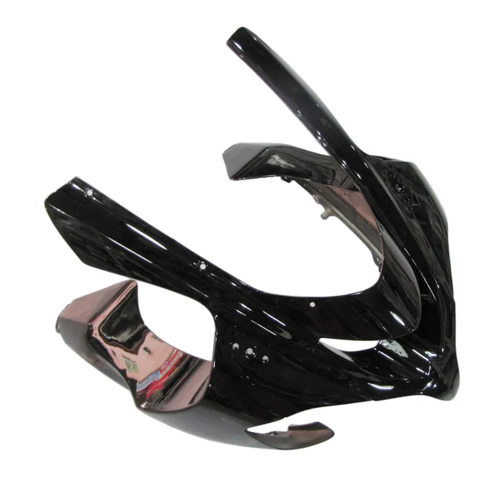 Kawasaki ZX-10R 2004-2005 Black Lettered full fairing kit front layout without logos