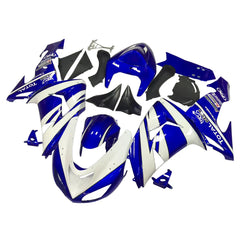 Kawasaki ZX-10R 2006-2007 Blue White Black tail fairing side panel without logos-image 1
