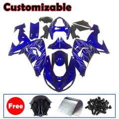 Kawasaki ZX-10R 2006-2007 Blue Flame full fairing kit with accessories without logos