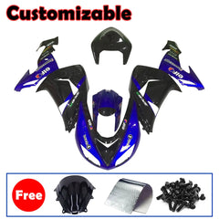 Kawasaki ZX-10R 2006-2007 Blue Black full fairing kit with accessories without logos