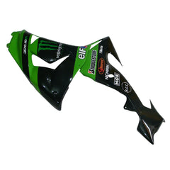 Kawasaki ZX-10R 2006-2007 Green Claw Style A left side fairing panel without logos-image 2