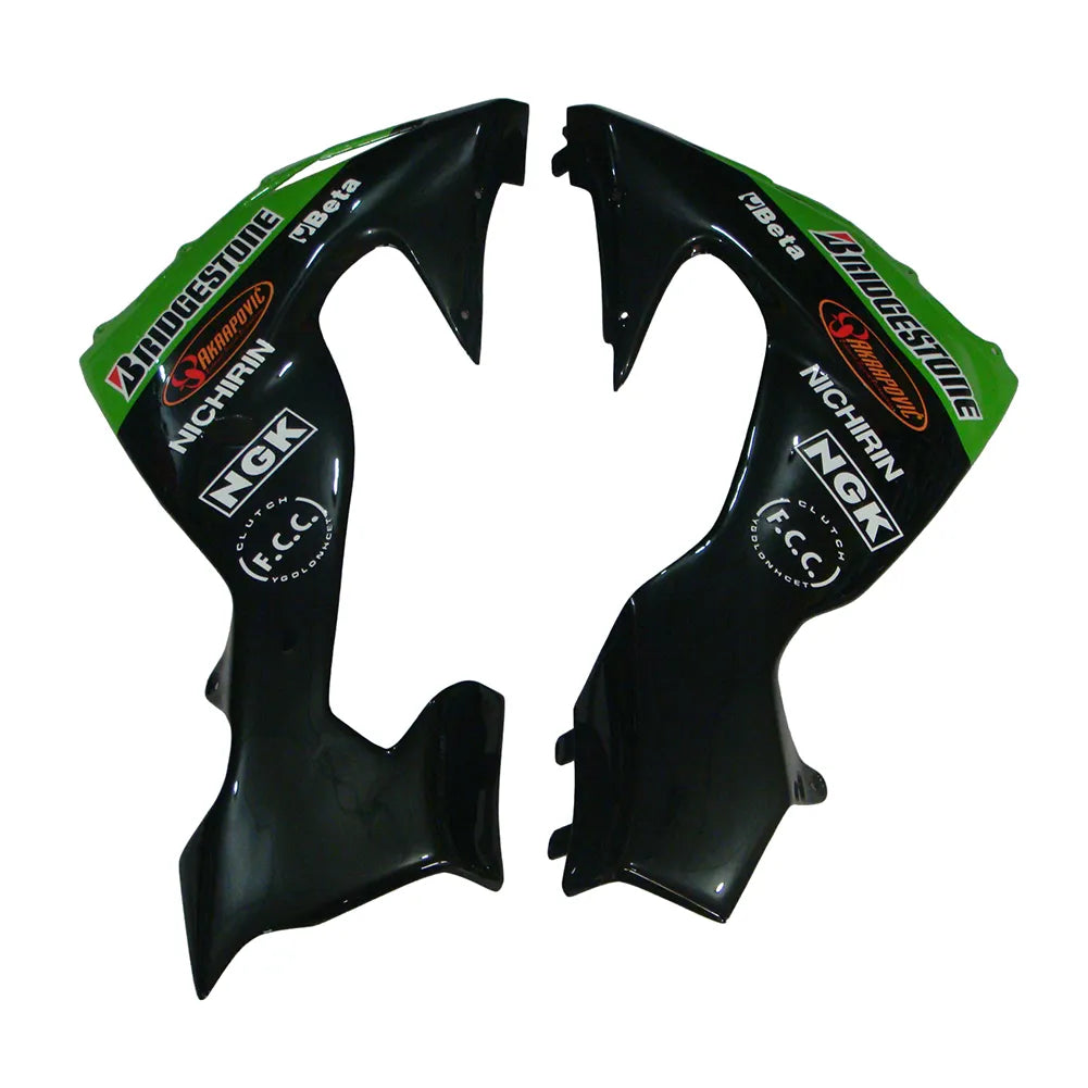 Kawasaki ZX-10R 2006-2007 Green Claw Style A side fairing panels without logos