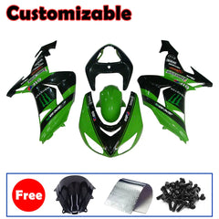 Kawasaki ZX-10R 2006-2007 Green Claw Style A full fairing kit with accessories without logos