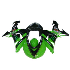 Kawasaki ZX-10R 2006-2007 Green Claw Style A full fairing kit front layout without logos-image 1