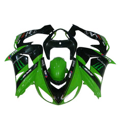Kawasaki ZX-10R 2006-2007 Green Claw Style A lower side fairing panel without logos-image 1